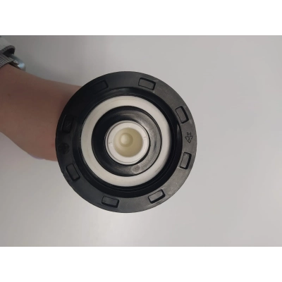 Kran 3/4 cala plastikowy biało/czarny IBC | mauser